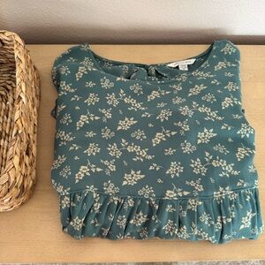American Eagle Outfitters Green Floral Blouse size medium